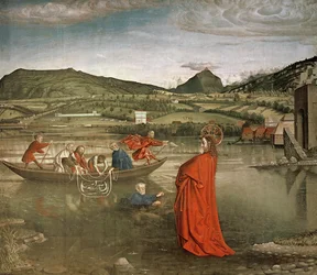 Das Wunderbare Fischfang, vom Altarbild des Kardinals Francois de Mies, ca. 1444